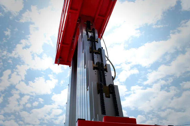 mástil vertical doble en altura