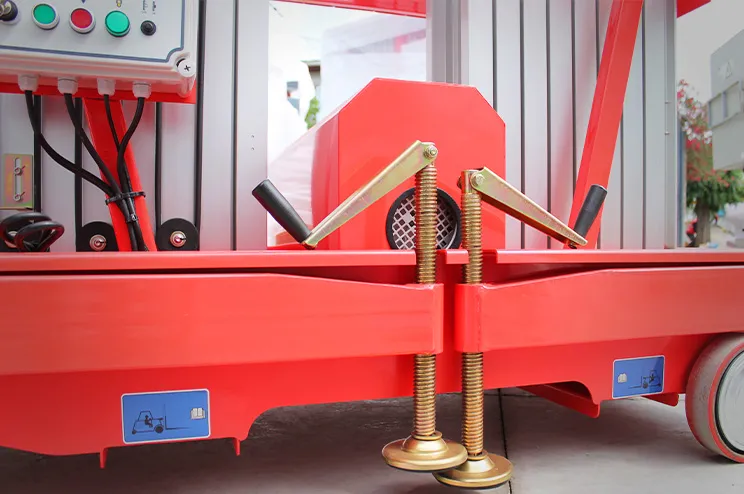 detalle mástil vertical doble