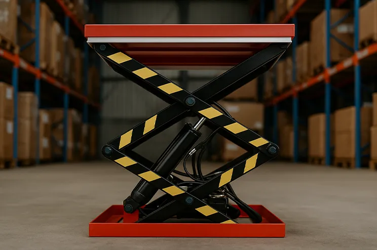 Mesa elevadora y giratoria para armado de pallets